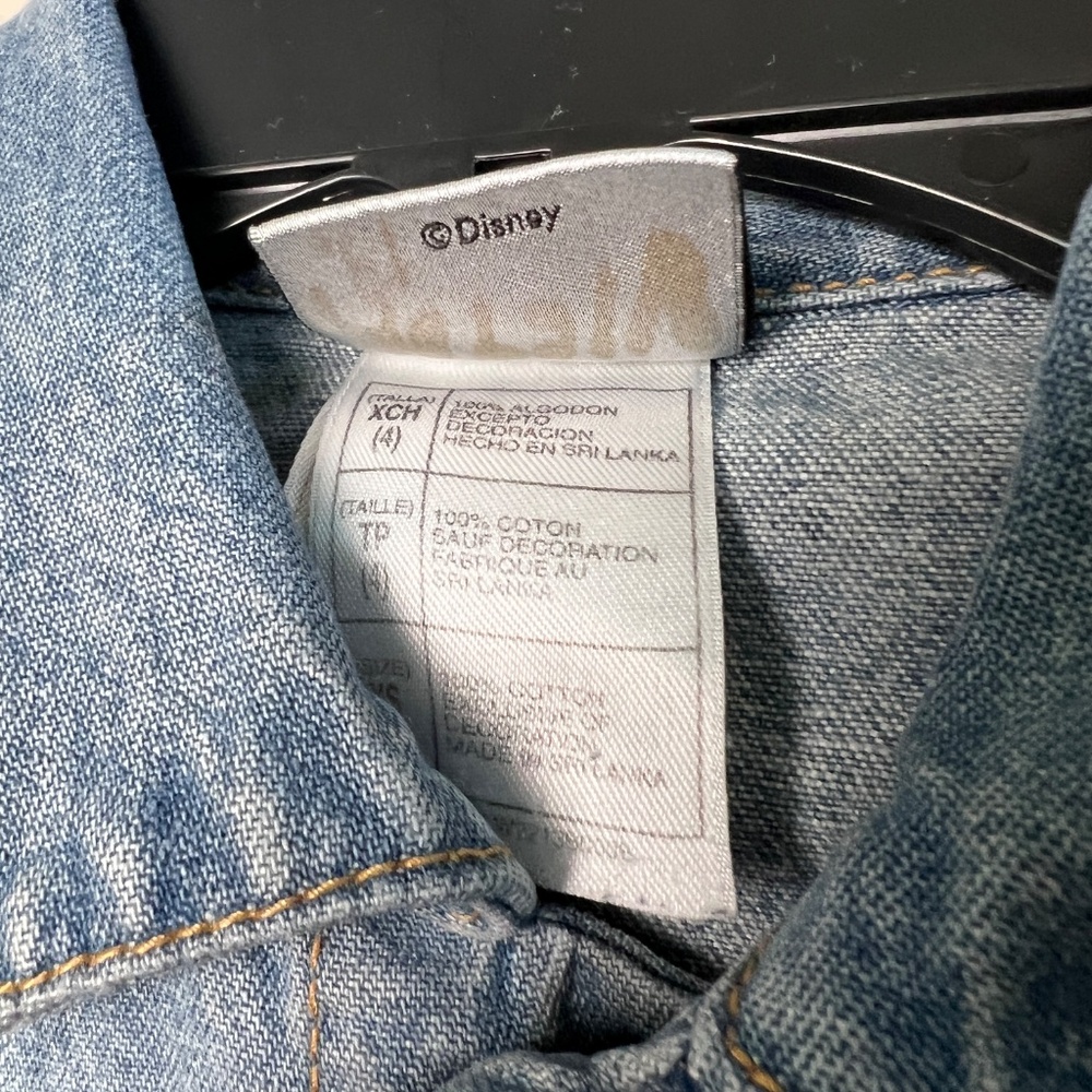 Disney Store Studio Collection Kids XS 4 Buzz Lightyear Toy Story Jean Jacket - Picture 6 of 8